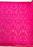 Heart Sequin Damask Fabric 54” Wide