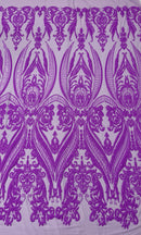Big Sequin Damask Fabric 54” Wide| New Creations Fabric & Foam Inc.