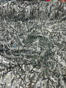 Swords Design Iridescent Sequins Burning Man Costume Craft Fabric Sold By The Yard.