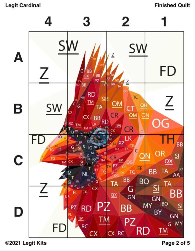 Legit Cardinal Quilt Kit
