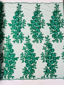 Rosa 3d Floral Design With Rhinestones 54" Wide| New Creations Fabric & Foam Inc.