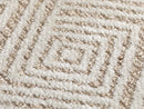 Ivory Geometric Upholstery Fabric – Textured & Soft