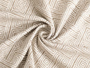 Ivory Geometric Upholstery Fabric – Textured & Soft