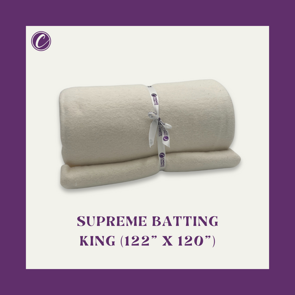 Choice Supreme Batting - 80/20 Cotton/Poly Blend - King Size (122" x 120")