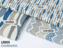 Navy Blue Chevron Upholstery Fabrics - Outdoor & Indoor
