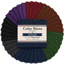 Color Waves Midnight 5"x5" Charm Pack - 42 Squares
