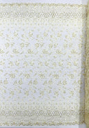 Modern Luxury Beaded Fabric 54” Wide