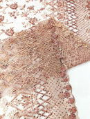 Modern Luxury Beaded Fabric 54” Wide