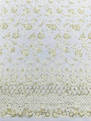 Modern Luxury Beaded Fabric 54” Wide
