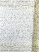 Modern Luxury Beaded Fabric 54” Wide