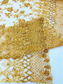 Modern Luxury Beaded Fabric 54” Wide