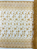Modern Luxury Beaded Fabric 54” Wide