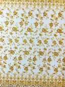 Modern Luxury Beaded Fabric 54” Wide