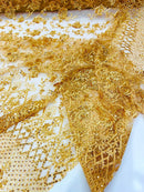 Modern Luxury Beaded Fabric 54” Wide