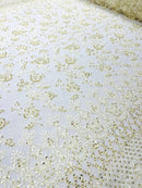 Modern Luxury Beaded Fabric 54” Wide