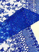 Modern Luxury Beaded Fabric 54” Wide