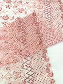 Modern Luxury Beaded Fabric 54” Wide