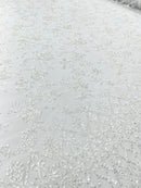 Modern Luxury Beaded Fabric 54” Wide
