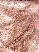 Modern Luxury Beaded Fabric 54” Wide