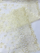Modern Luxury Beaded Fabric 54” Wide