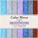 Color Waves Morning Mist 5" x 5" Charm Pack - 42 Squares