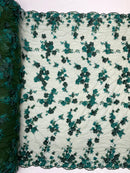Multi Color 3d floral Daisy Design Embroider Lace 54" Wide| New Creations Fabric & Foam Inc.