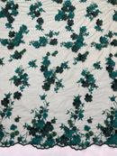 Multi Color 3d floral Daisy Design Embroider Lace 54" Wide| New Creations Fabric & Foam Inc.