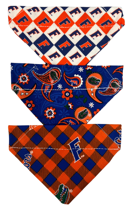 Florida Gators 3-Pack Dog Bandana Set