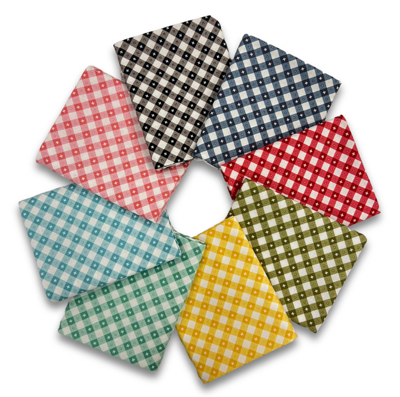 Gingham Picnic - Poppie Cotton - Fat Quarter Bundle - 10 pack