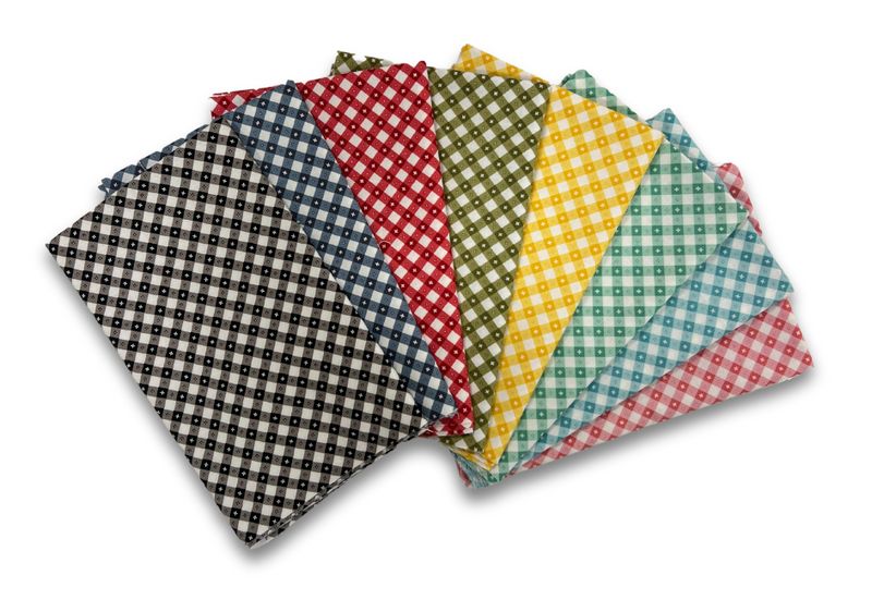 Gingham Picnic - Poppie Cotton - Half Yard Bundle - 10 pack