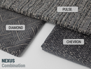 Dark Gray Geometric Upholstery Fabric – Textured & Soft