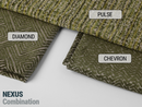 Green Geometric Upholstery Fabric – Textured & Soft