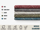 Ivory Geometric Upholstery Fabric – Textured & Soft