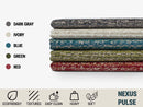 Green Textured Upholstery Fabric - Woven & Striped