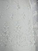 Orquidia 3d floral design lace 54" Wide| New Creations Fabric & Foam Inc.