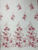 Orquidia 3d floral design lace 54" Wide| New Creations Fabric & Foam Inc.