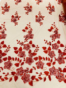 Orquidia 3d floral design lace 54" Wide| New Creations Fabric & Foam Inc.