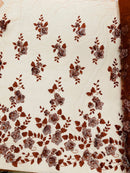 Orquidia 3d floral design lace 54" Wide| New Creations Fabric & Foam Inc.