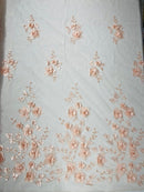Orquidia 3d floral design lace 54" Wide| New Creations Fabric & Foam Inc.