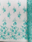 Orquidia 3d floral design lace 54" Wide| New Creations Fabric & Foam Inc.