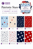 Patriotic Stars - 5x5 Charm Pack (42 Squares)