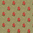 Poinsettia Plaza Sage 44"/45" Fabric Per Yard