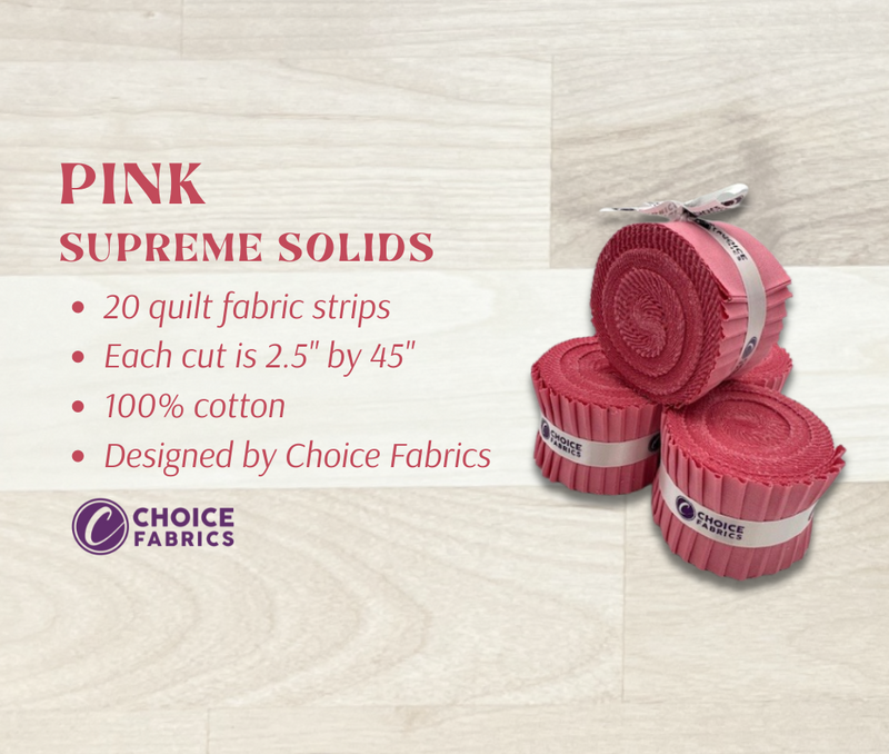 Supreme Solids - 2.5" Roll - Flamingo Pink (20 cuts)