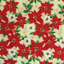 Christmas Poinsettia - Holiday Red & Green (3-Yard Pack)
