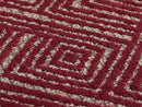 Red Geometric Upholstery Fabric – Textured & Soft