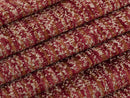 Red Textured Upholstery Fabric - Woven & Striped