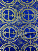 Religious Cross Jacquard Satin 58" Wide| New Creations Fabric & Foam Inc.