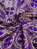 Religious Cross Jacquard Satin 58" Wide| New Creations Fabric & Foam Inc.