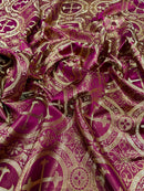 Religious Cross Jacquard Satin 58" Wide| New Creations Fabric & Foam Inc.