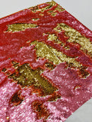 Reversible Color Changing Sequin Fabric| 54" Wide| Stretch Polyester Spandex.